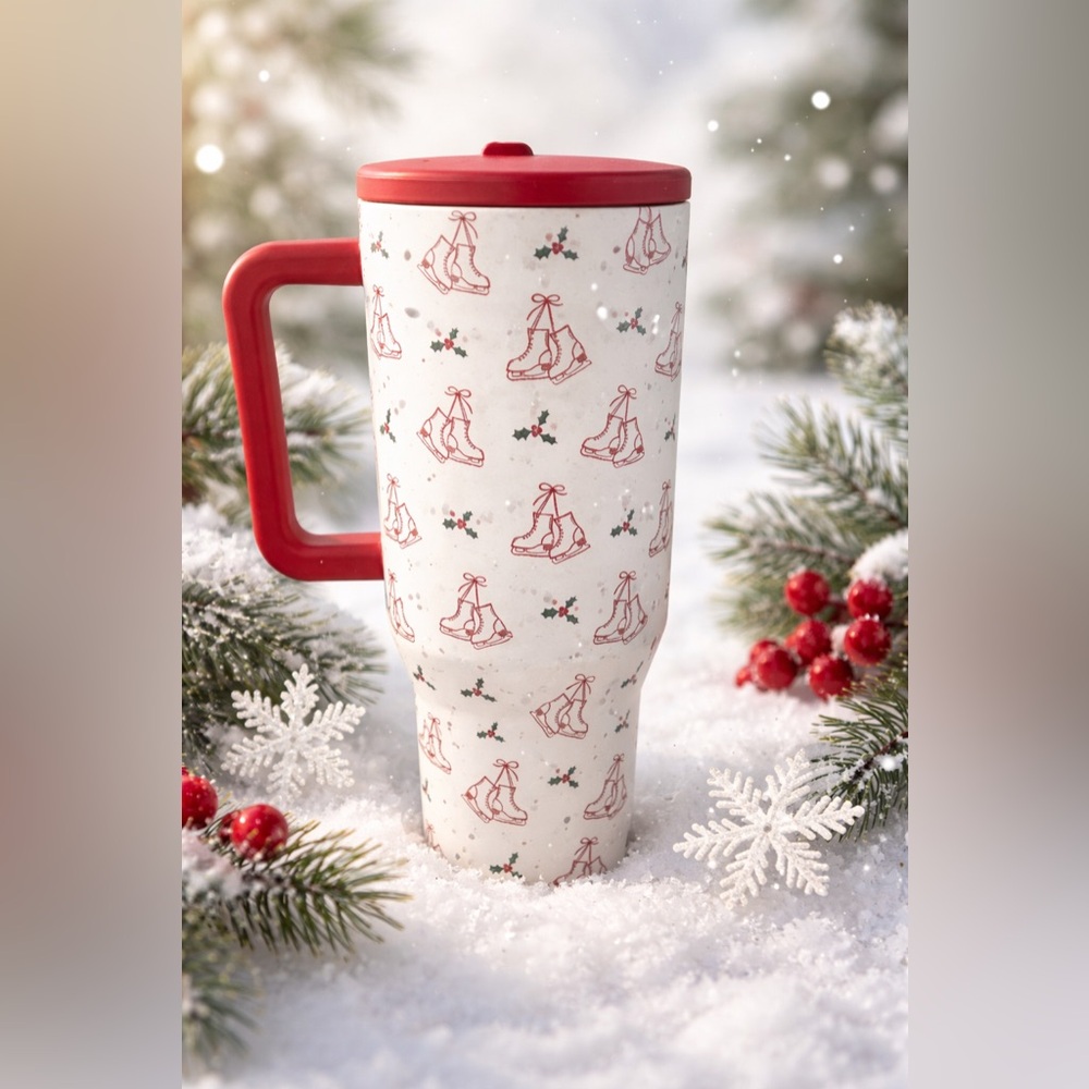 HydroJug Holiday Skate Print 32oz Traveler Tumbler NWT